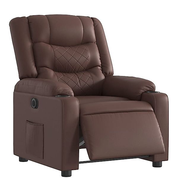 vidaXL Sessel Elektrischer Relaxsessel Braun Kunstleder günstig online kaufen