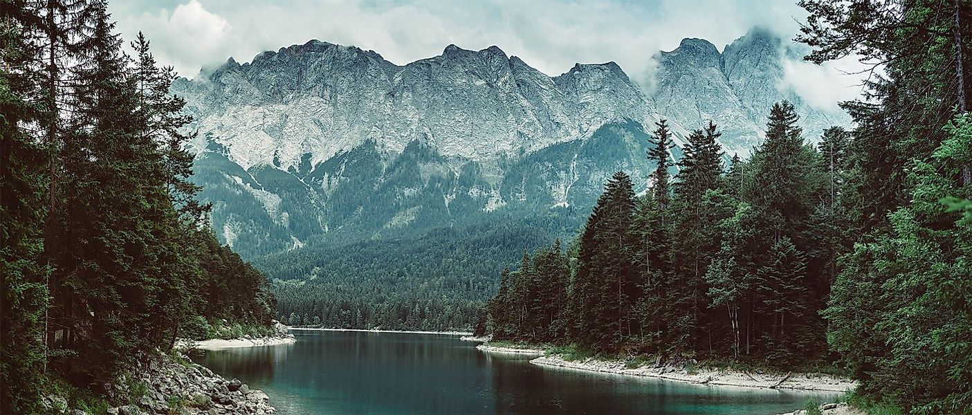 Bönninghoff Leinwandbild, Berge, Landschaft, Natur, See, Seebilder, Wald, W günstig online kaufen