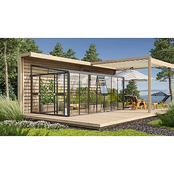 Vitavia Gewächshaus Athena 11900 Schwarz 11,9 m² günstig online kaufen