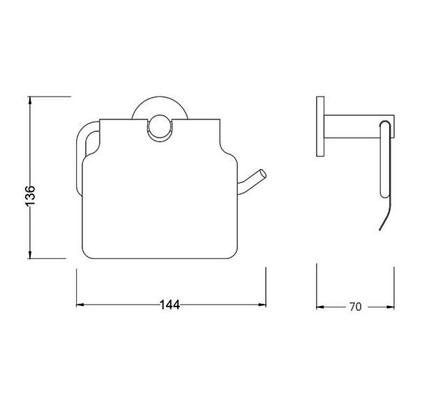 Aloni Toilettenpapierhalter CR2112-BC (1-St), Aloni Toilettenpapierrollenha günstig online kaufen