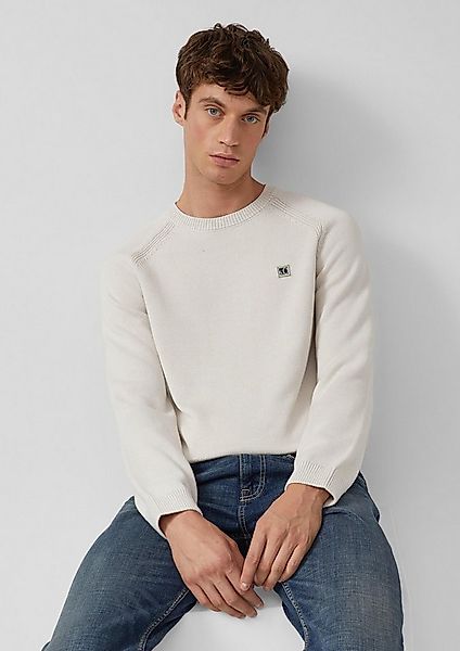 s.Oliver Longpullover Strickpullover Strickpullover aus Baumwolle mit Ragla günstig online kaufen