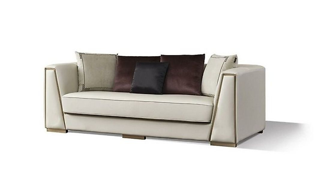 JVmoebel Sofa Dreisitzer Couch Polster Moderner 3er Sofas Zimmer Möbel Weiß günstig online kaufen