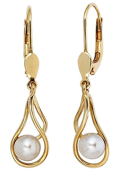 JOBO Perlenohrringe Ohrringe mit Perlen, 585 Gold mit Süßwasser-Zuchtperlen günstig online kaufen