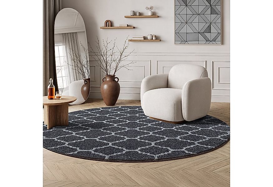 Sanat Teppich Boho 8202, rund, Höhe: 10 mm, Kurzflor, robust, Boho, Scandic günstig online kaufen