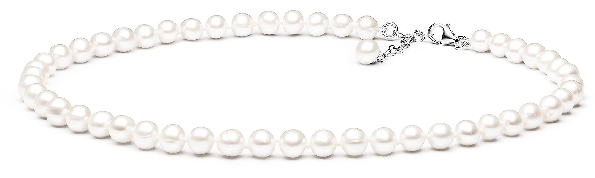 Gaura Pearls Perlenkette, klassisch, weiß, rund, günstig online kaufen
