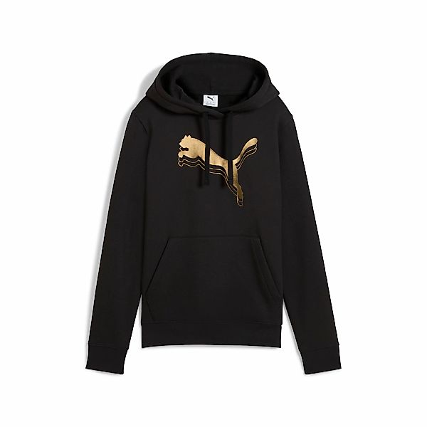 PUMA Kapuzensweatshirt "ESS METALLIC HOODIE FL", mit Logodruck, aus Fleece- günstig online kaufen