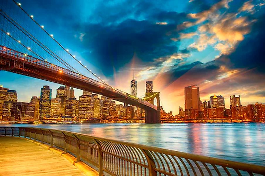 Papermoon Fototapete »Manhattan Sunset« glatt günstig online kaufen