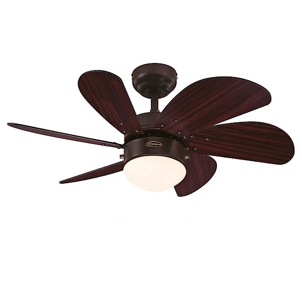 WESTINGHOUSE Deckenventilator Turbo Swirl Espresso 76 cm mit Beleuchtung un günstig online kaufen