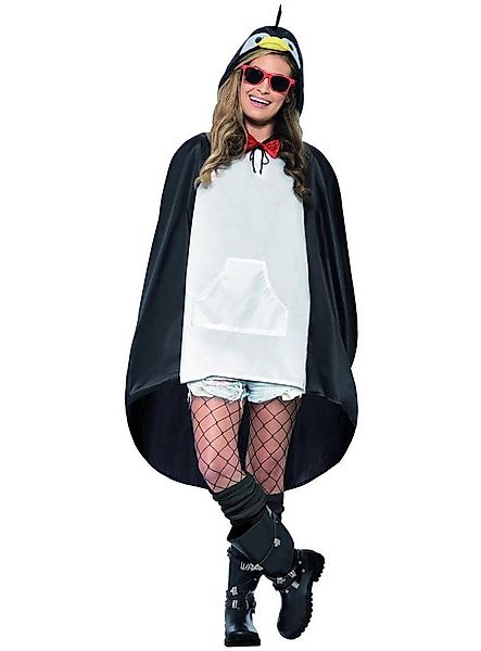 Smiffys Kostüm Poncho Pinguin - Karnevalskostüm Damen Fasching, Tierischer günstig online kaufen