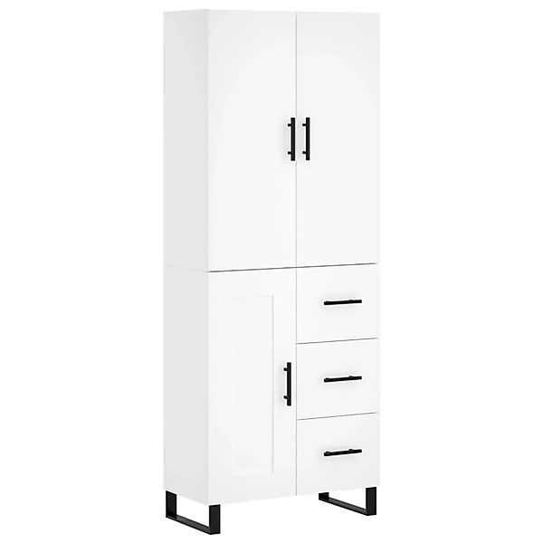 vidaXL Highboard Weiß 69,5x34x180 cm Holzwerkstoff 3196035 günstig online kaufen