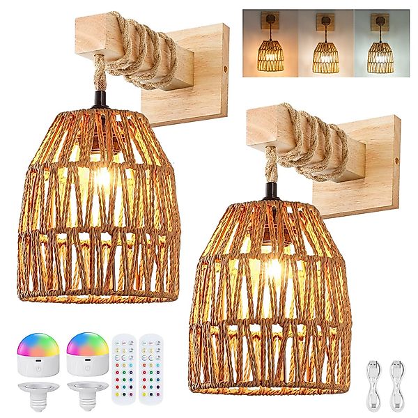 Rosnek Wandleuchte Innen Retro Wandlampe LED günstig online kaufen