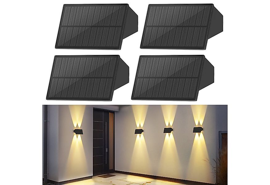 ZMH Außen-Wandleuchte 1/2/4 Wandlampe Warmweiß 3000K Solarlampen Up And Dow günstig online kaufen