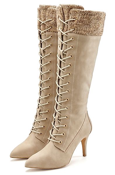 LASCANA Stiefelette, Langer Stiefel Stiefel mit günstig online kaufen