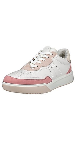 Ecco Street Court Lea (Premium-Leder) weiss/rosa Damen Sneaker günstig online kaufen