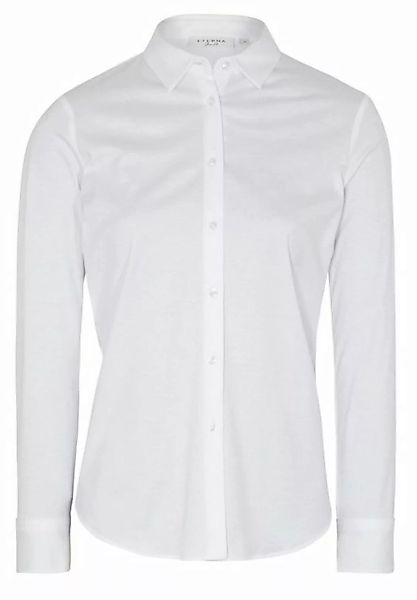 Eterna Klassische Bluse ETERNA FITTED Langarm Bluse weiss jersey 5158-00-DF günstig online kaufen