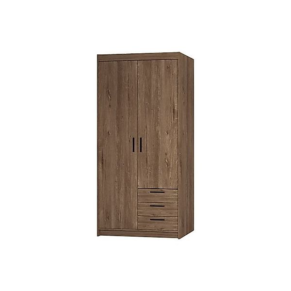 Beautysofa Kleiderschrank ELENA 2D mit Schubladen und Kleiderstange günstig online kaufen
