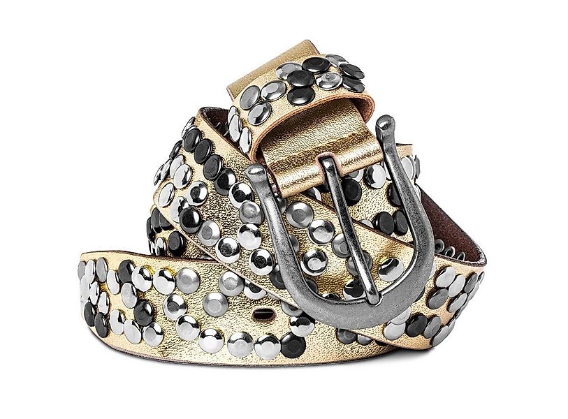 Caspar Nietengürtel GU223L Damen Vintage Gürtel aus Leder günstig online kaufen