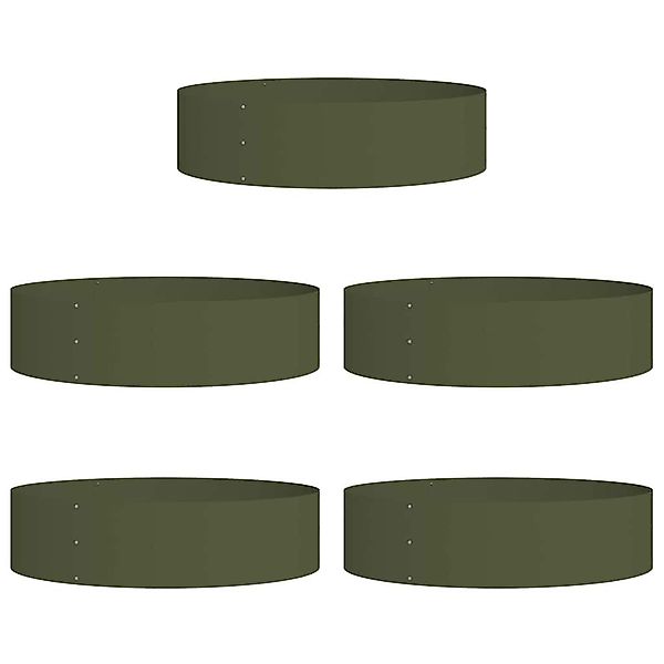 vidaXL Blumentopf Garten 5 pcs Olivgrün günstig online kaufen