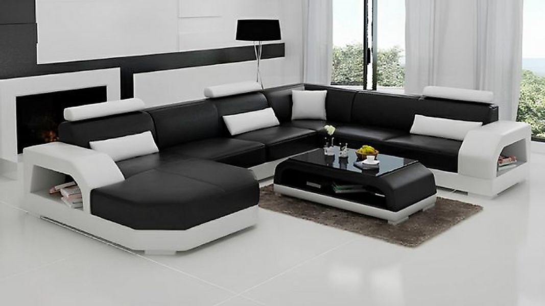 Xlmoebel Ecksofa Neues großes Ecksofa aus Leder - Wohnlandschaft mit XXL-So günstig online kaufen