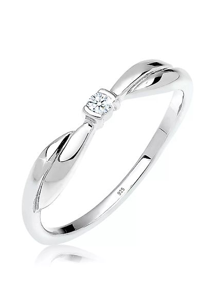 Elli DIAMONDS Verlobungsring "Schleife Verlobung Diamant 0.03 ct. 925 Silbe günstig online kaufen