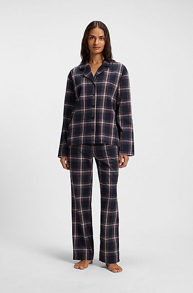 BOSS Pyjama Holiday Long Set kariert, günstig online kaufen