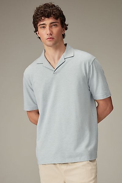 Next Poloshirt Strukturiertes Kurzarm-Poloshirt mit Kuba-Kragen günstig online kaufen