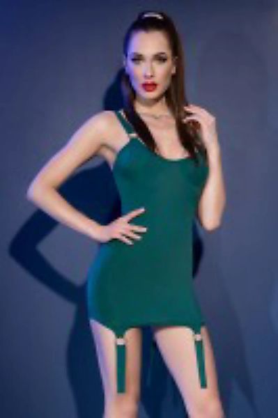 Elegantes Minikleid mit Strapshalterimitationen - grün günstig online kaufen