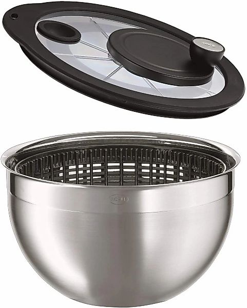 RÖSLE Salatschleuder Schleuder mit hochwertiger Schüssel, 5,4 l, Ø 24 cm, E günstig online kaufen