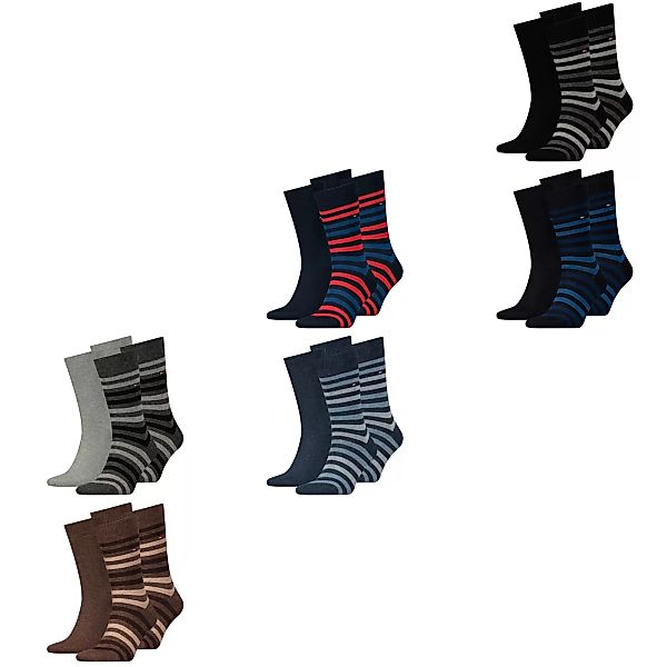 Tommy Hilfiger Herren Socken DUO STRIPE Business - 4er 6er 8er Multipack günstig online kaufen