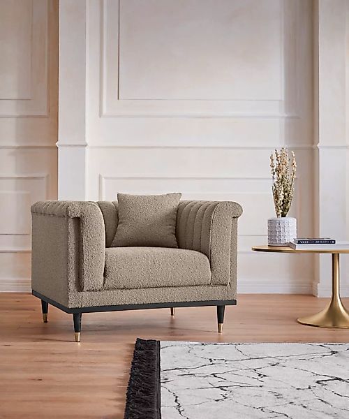Home affaire Cocktailsessel "Chamby New Sessel", im Bouclé-Strukturbezug mi günstig online kaufen