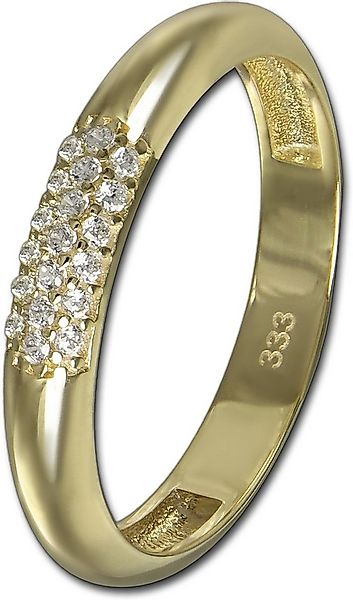 GoldDream Goldring GoldDream Gold Ring 3-reihig Zirkonia, Fingerring 333 Ge günstig online kaufen