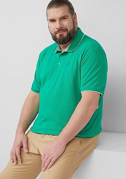 s.Oliver Kurzarmshirt Polo-Shirt Sportives Piqué-Poloshirt mit Kontrast-Det günstig online kaufen
