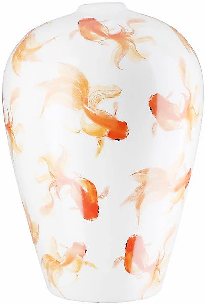 GILDE Tischvase »Vase bauchig Neon weiß H. 30 cm«, (1 St.) günstig online kaufen