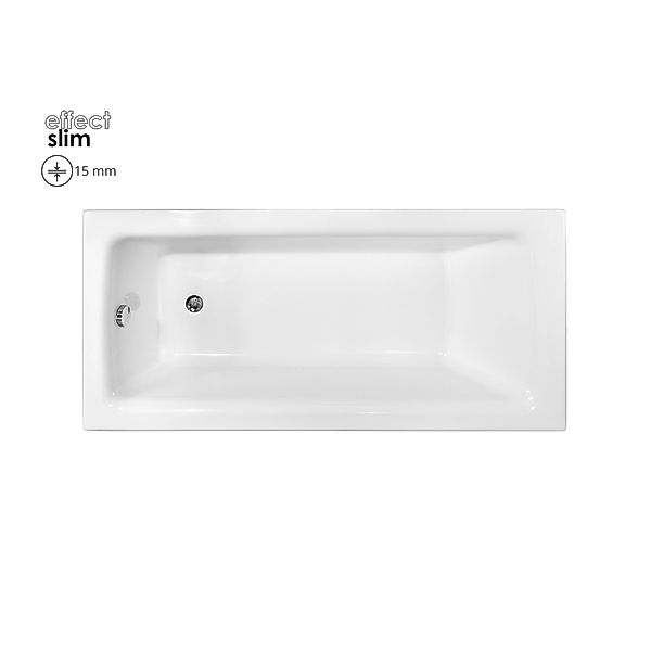 Bad Land Badewanne Rechteck TALIA SLIM 170x75 Mit Styroporverkleidung Ablag günstig online kaufen