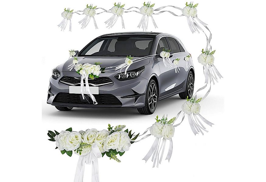 Kunstblumenstrauß Hochzeitsauto Dekoration mit Seidenblumen-Gruppen, Coonoo günstig online kaufen