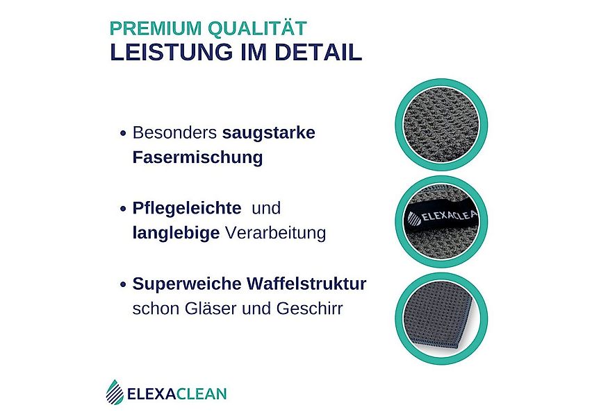 ELEXACLEAN Geschirrtuch Mikrofaser Küchentücher, (Set, 6-tlg., 68x42 cm), s günstig online kaufen