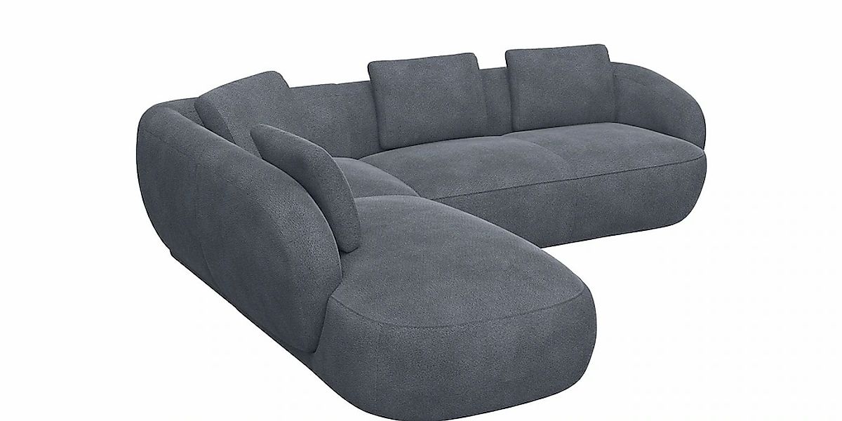 FLEXLUX Ecksofa »Torino, rund, L-Form, Sofa-Ecke mit Ottomane«, Modernes, o günstig online kaufen