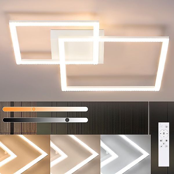 Nettlife LED Deckenleuchte Kristall Wohnzimmer Dimmbar günstig online kaufen