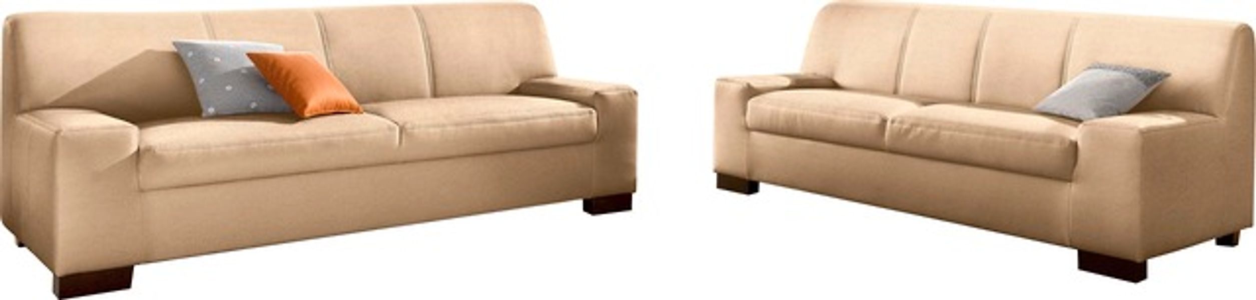 DOMO collection Polstergarnitur »Norma Top,elegant und modern, flache Armle günstig online kaufen