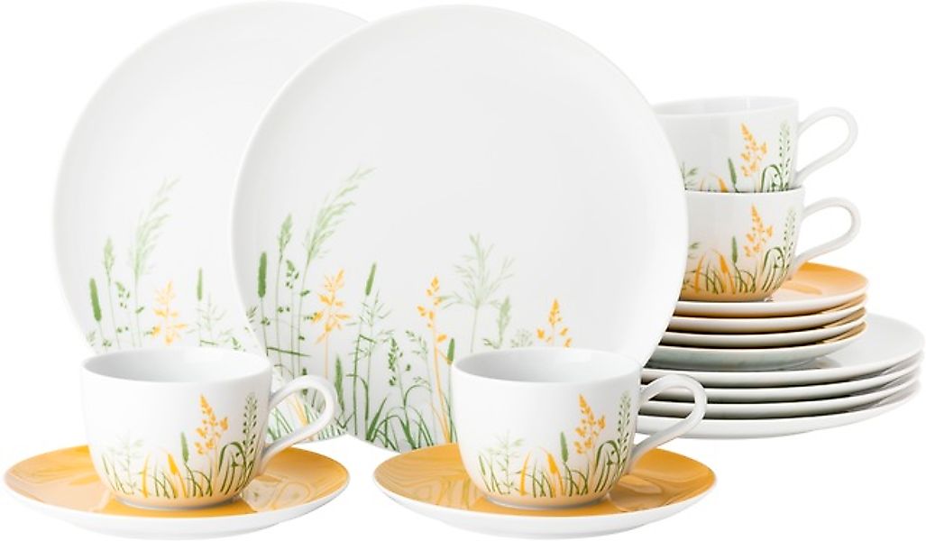 Seltmann Weiden Kaffeeservice »Geschirr-Set, 18 Teile, Liberty Meadow Grass günstig online kaufen