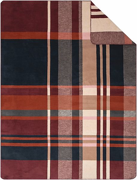 IBENA Wohndecke "Wohndecke Falkland" mit zeitlosem Karo-Design günstig online kaufen