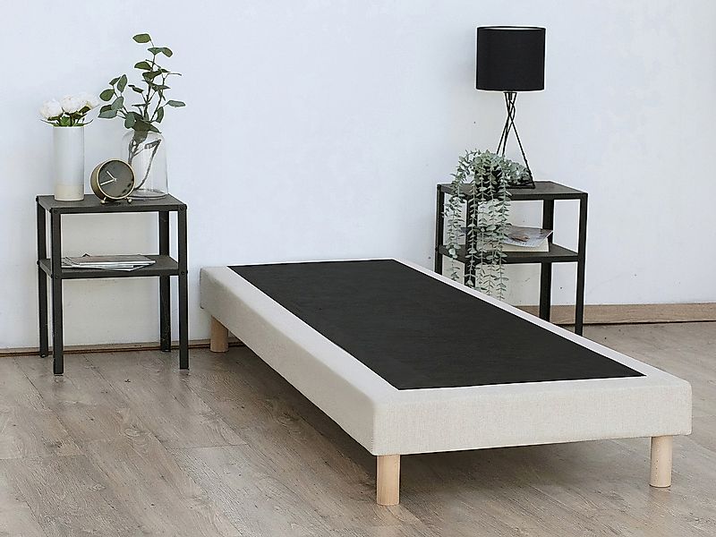 Deko-Polster-Bettgestell - 90 x 190 cm - Beige - KOZANI von YSMÉE günstig online kaufen