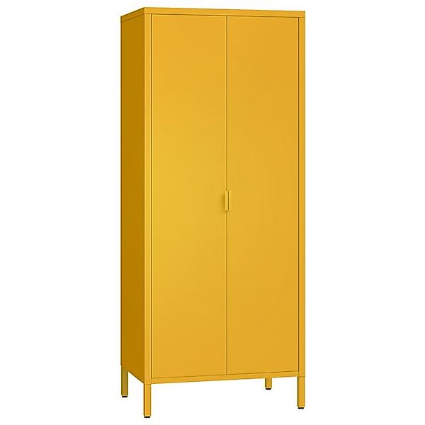 skølm. Kleiderschrank Ituri (schwarz) aus Stahl, 170x80x45 cm günstig online kaufen