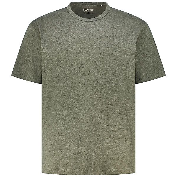 s.Oliver Basic T-Shirt mit Rundhalsausschnitt, elastisch Farbe grün Größe: günstig online kaufen