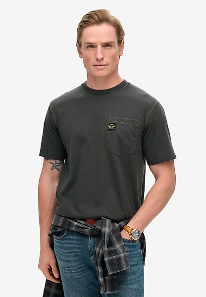 Superdry Rundhalsshirt "CONTRAST STITCH POCKET T-SHIRT", mit stylischer Bru günstig online kaufen