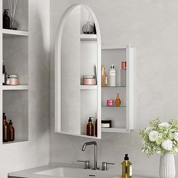 TavilaEcon Spiegelschrank Moderner Spiegelschrank mit Metallrahmen günstig online kaufen