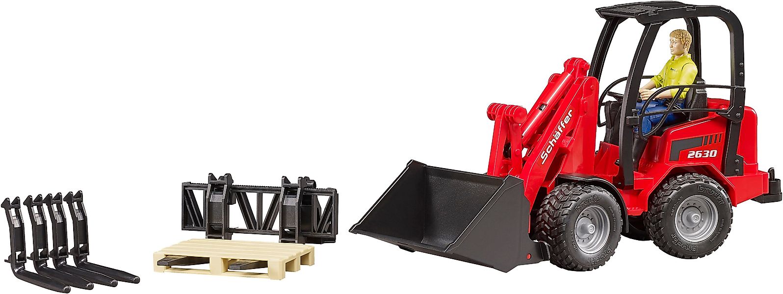 Bruder® Spielzeug-Bagger Schäffer Hoflader 2630 mit günstig online kaufen