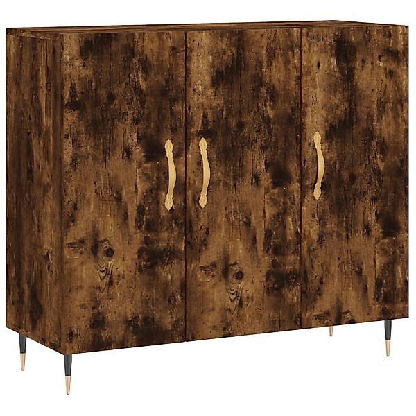 vidaXL Sideboard Räuchereiche 90x34x80 cm Holzwerkstoff 828089 günstig online kaufen