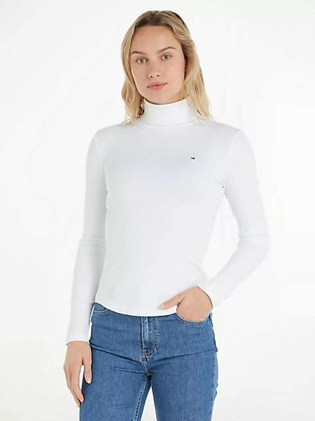 Tommy Hilfiger Langarmshirt SLIM 5X2 RIB ROLL-NK LS in gerippter Struktur günstig online kaufen