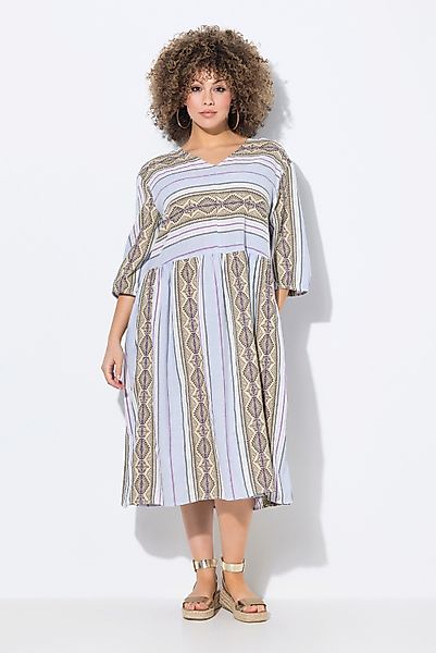 Ulla Popken Midikleid Kaftankleid Streifen A-Linie günstig online kaufen